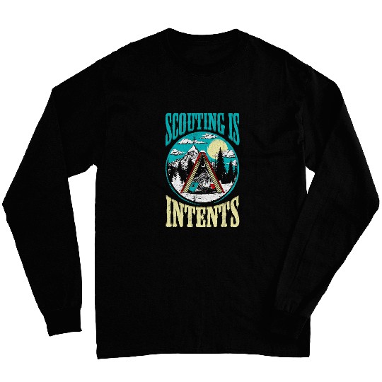 Scouting Is InTents Funny Scout Camping Happy Camper Long Sleeves