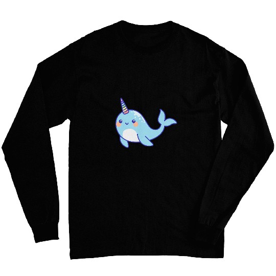 Cute Sea Unicorns Rainbow Narwhal Long Sleeves