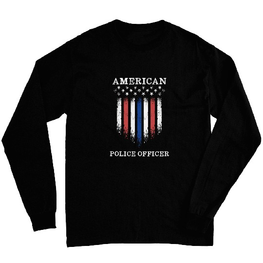 Police Job Thin Blue Line Cop Policeman Law Enforcement Police Officer Long Sleeves