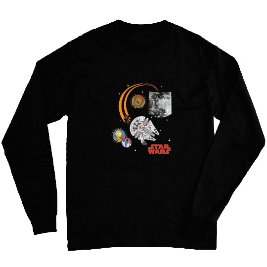 Star Wars Classic Millennium Falcon Flying Out Of Pocket Long Sleeves