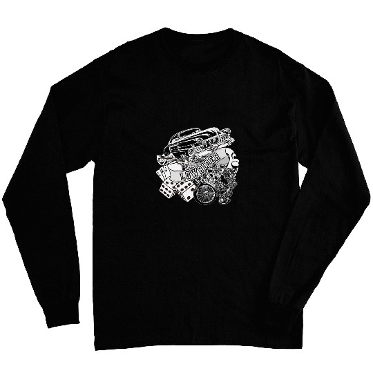 Lowrider Car Chicano Cholo Style Lowrider Bike Long Sleeves