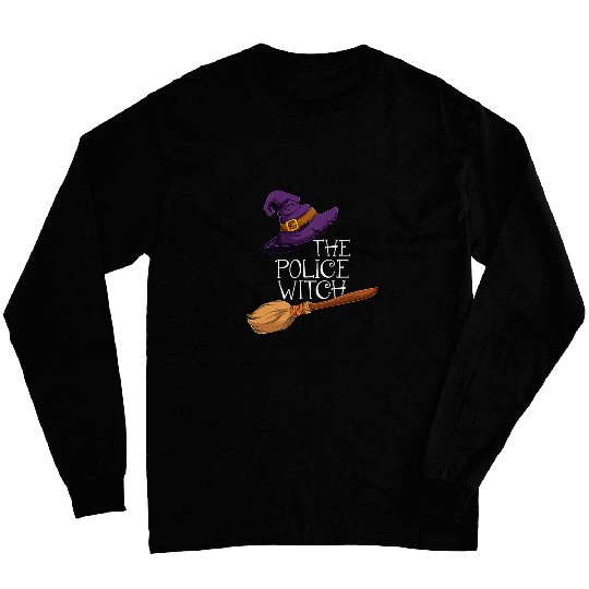 The POLICE Witch Matching Halloween Pajamas Family Long Sleeves