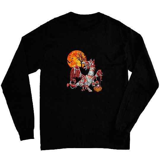 Dragon Pet Happy Halloween Wales Welsh Dragon Mummy Trick Or Treat Long Sleeves