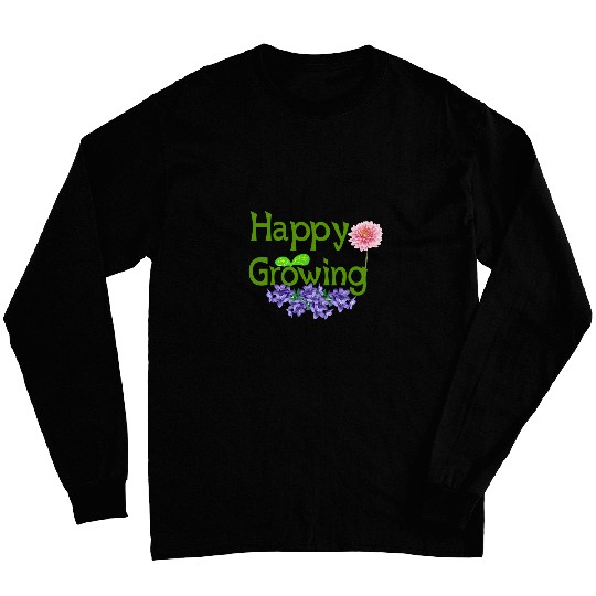 Men Youth and Women Gardening Farming Floral Happy Growing Long Sleeves