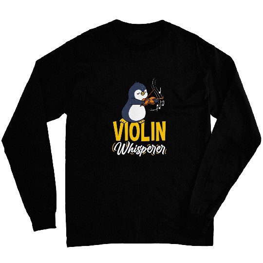 Penguin Pet Violin Whisperer Penguin Violinist Long Sleeves
