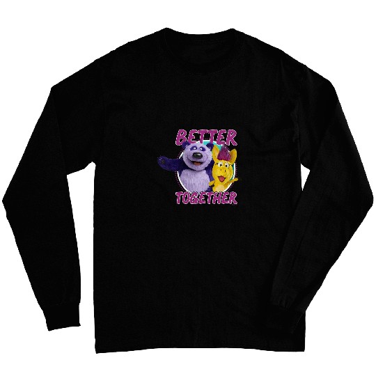 Panda Pet Kids Donkey Hodie and Purple Panda Better Together Poster Long Sleeves