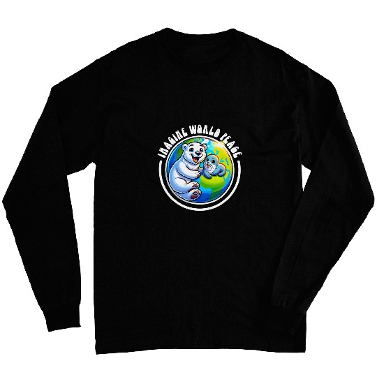 Bear Pet Imagine World Peace Earth Day Cute Polar Bear And Seal Long Sleeves