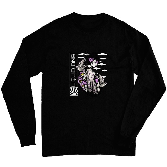 Drums Drummer Liquid DnB Music Liquid Jungle EDM Drum And Bass Drums Long Sleeves