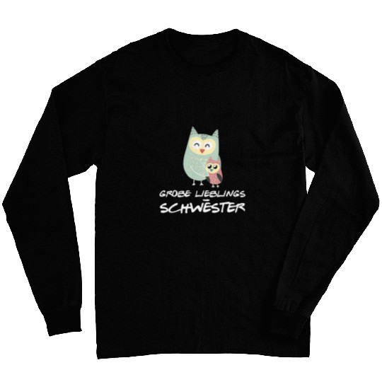 Owl Pet Favorite sister owls siblings Family love Long Sleeves