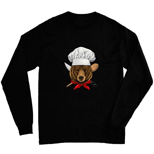 Bear Pet Chef Wildlife Bear Animal Cooking Lover 279 Long Sleeves