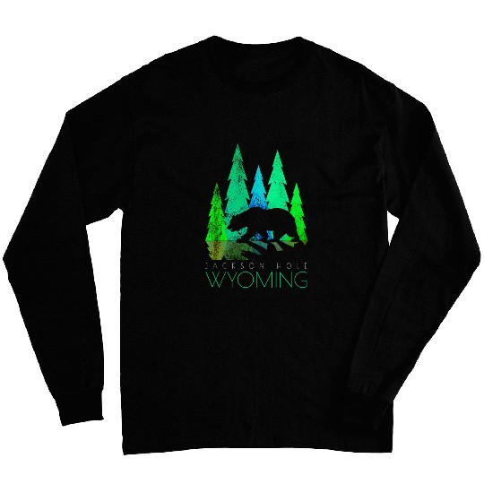 Bear Pet Jackson Hole Wyoming Bear and Trees Jackson Hole 2 Long Sleeves