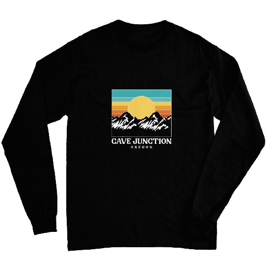 Mountain Cave Junction Oregon For Caveman Hiker Explorer Long Sleeves