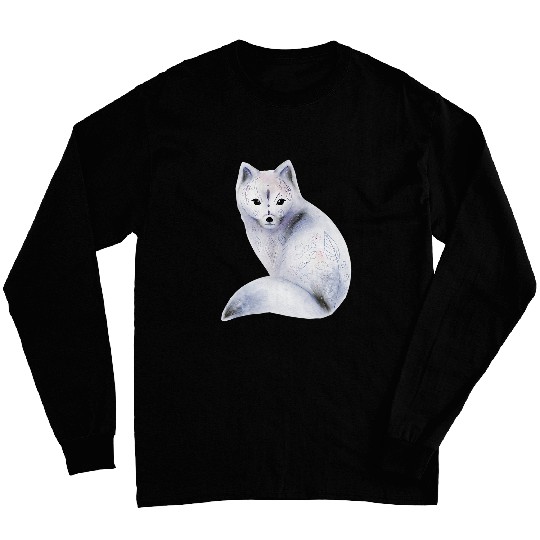 Viking Nordic Summer Fox Hand Painted Watercolor Long Sleeves