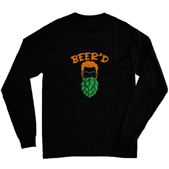 Beer Fun Beer d Beard Mustache Beer Liquor Cheers Alcohol Craft Beer Long Sleeves