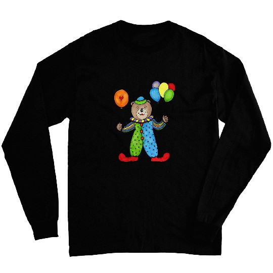 Bear Pet Clown Teddy Bear Holding Balloons Long Sleeves