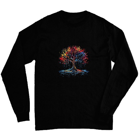 Tree Of Life Viking Sacred Geometry Celtic Norse Zen 47 Long Sleeves
