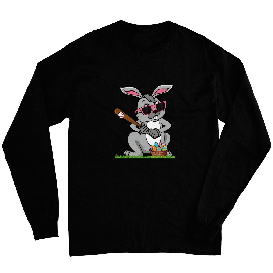 Toddler Boys Easter Bunny Rabbit Baseball Pitcher Kids Teens Long Sleeves