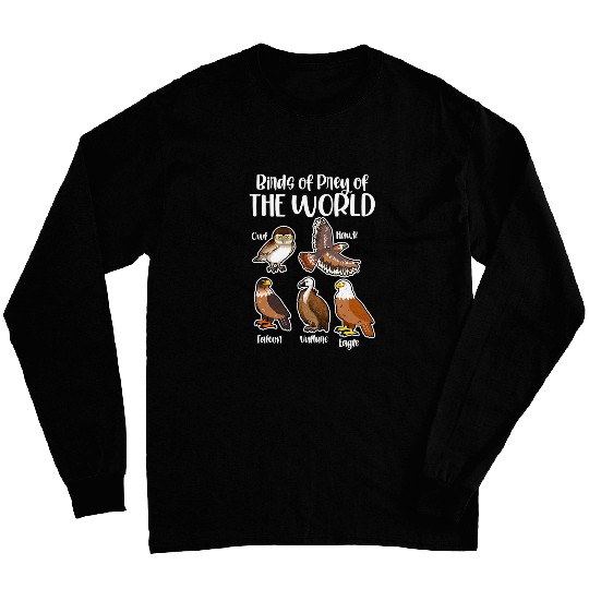 Owl Pet Birds of Prey Of The World Eagle Falcon Owl Ornithologist Long Sleeves