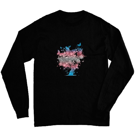 Transsexual LGBTQ Transgender Pride Butterfly Transgender Long Sleeves
