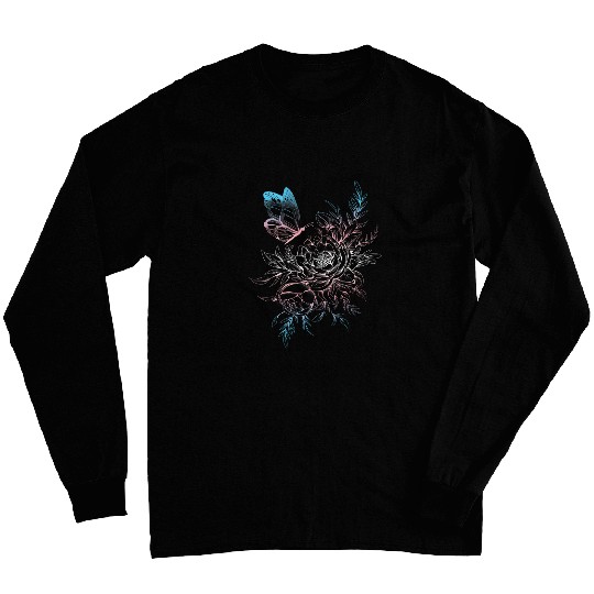 Transgender Butterfly Flower Transgender Pride Transsexual Long Sleeves