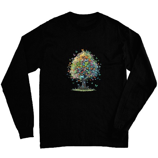 Butterfly Tree Aesthetics Butterflies Beautiful Aesthetics 210 Long Sleeves