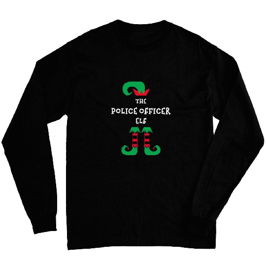 The Police Officer Elf Christmas Cops xmass Policeman Long Sleeves