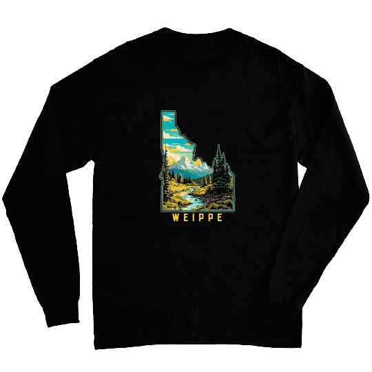 Weippe Idaho State Outdoor Nature Graphic Long Sleeves