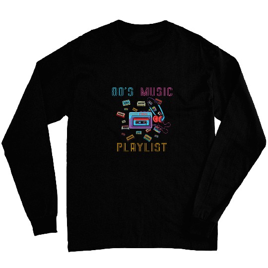 80s Music Playlist Retro Era vintages 1980 80s Baby Long Sleeves