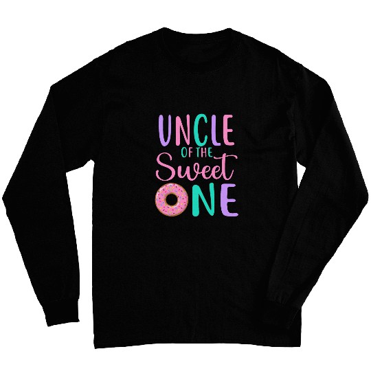 Uncle of the Sweet one Tio 1st Birthday Girl Donut Party Long Sleeves