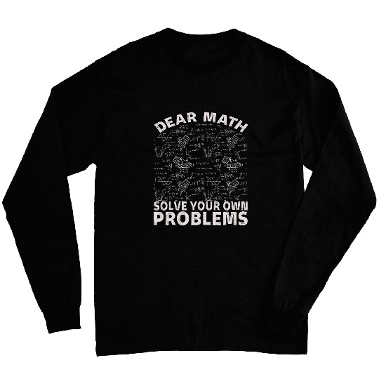 Funny Math Geek Algebra Equations Graphic Design Long Sleeves