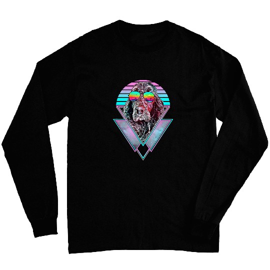 Boykin Spaniel Dog vintages Retro Vaporwave Beach Vibe Long Sleeves