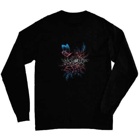 Butterfly Flower Transgender Pride Transsexual Transgender Long Sleeves