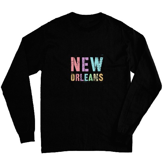 vintages NEW ORLEANS Family Trip Swim Tropical Summer Travel Long Sleeves