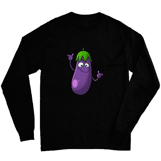 Lacrosse Gift Funny Eggplant Designs For Men Women Fruit Vegetable 21 Long Sleeves