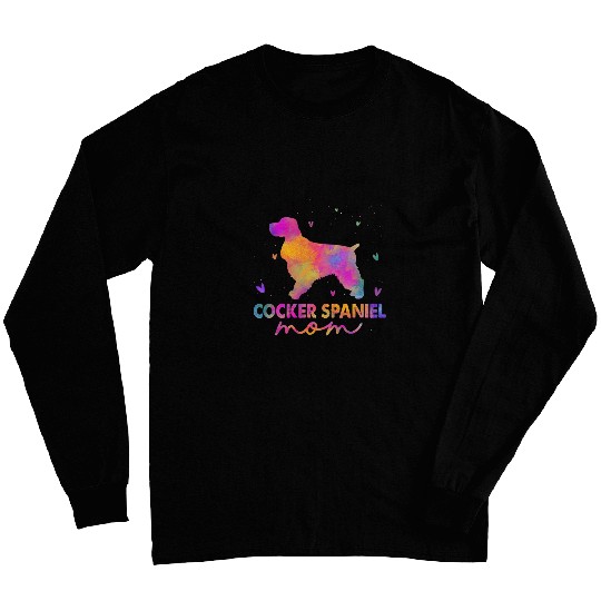 Cocker Spaniel Mom Colorful Cocker Spaniel Mama Gifts Long Sleeves