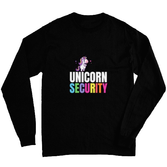 Unicorns Security Halloween Dad Mom Daughter Party Costume 2 Long Sleeves