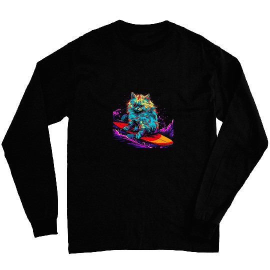 Persian Cat Surf Long Sleeves