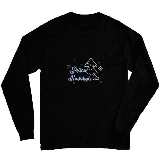 Police Navidad Christmas Lights Retro Graphic Oversized Long Sleeves