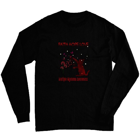 Faith Hope Love Multiple Myeloma Awareness Long Sleeves