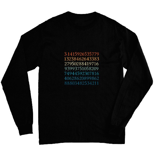 Funny Pi Day 14th March vintages Retro Greek Math Gift Long Sleeves