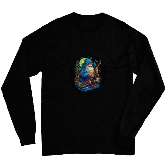 Mystic Wizard Gnome Fishing Enchanted Forest Phone Accessory 1 Long Sleeves