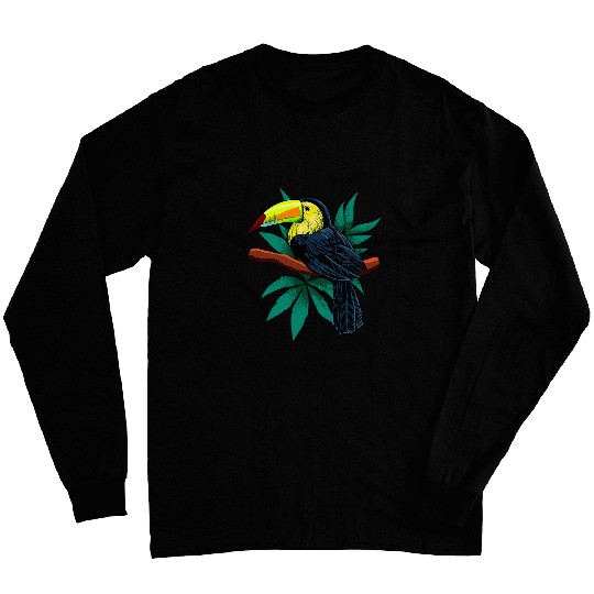 Lacrosse Gift Bird of paradise 2drawing of toucan Long Sleeves