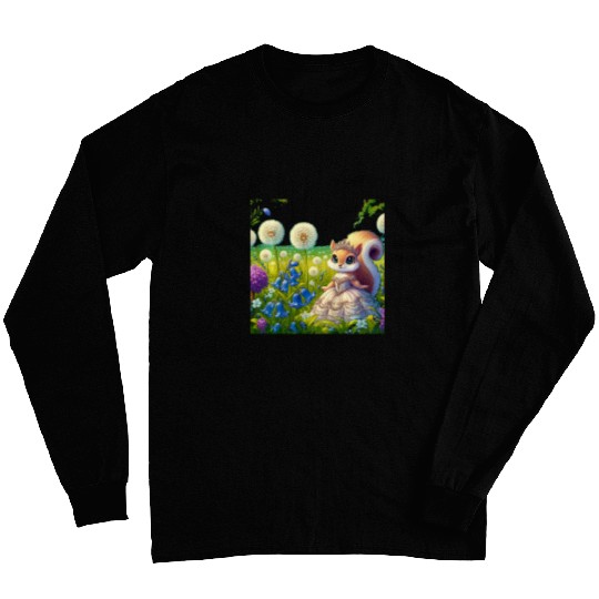 Squirrel Pet Kids Squirrel princess in spring playground Long Sleeves