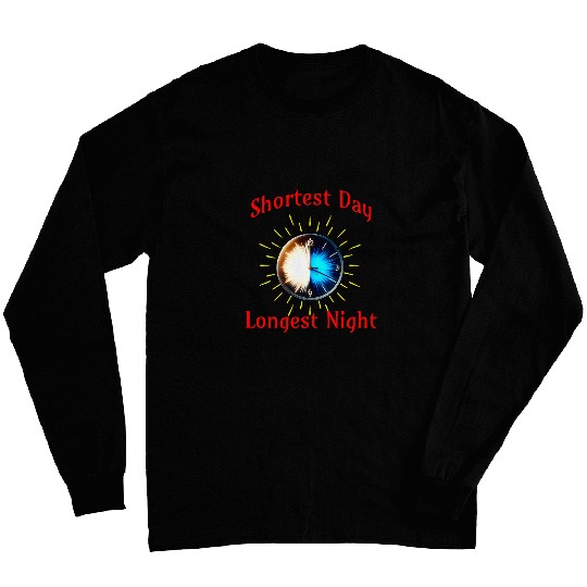 Winter Solstice Equinox ClockCelestial Night Day Balance Long Sleeves
