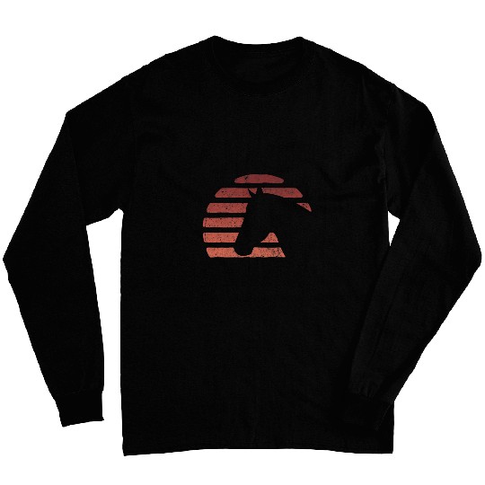 Horse Lover Head Sunset Silhouette Girls Horse 21 Long Sleeves