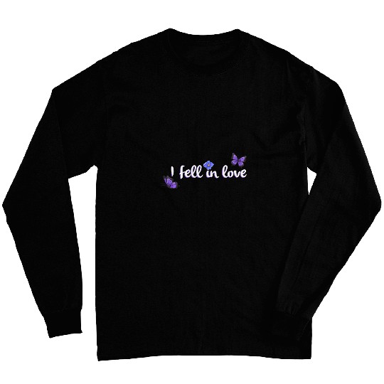 I Feel In Love Aesthetic Streetwear Floral Butterfly Trendy Long Sleeves
