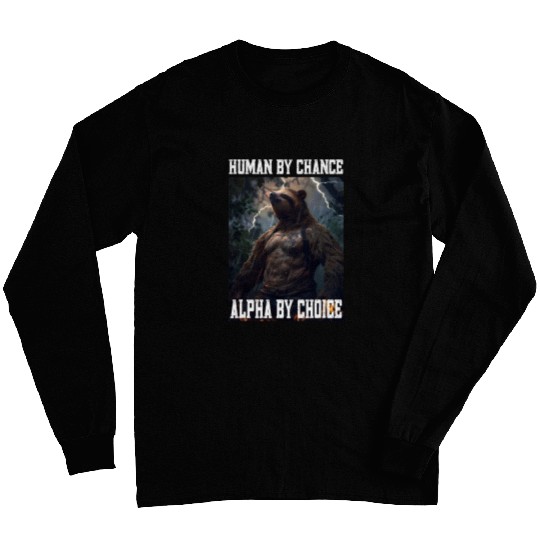 Sloth Pet Alpha Sloth Cringey Meme Funny Cringe Animal Long Sleeves