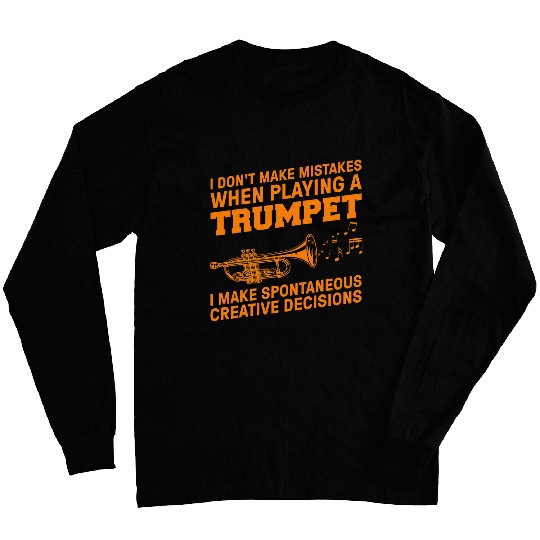 Funny Trumpet Gift For Men Women Cool Jazz Musician Player Long Sleeves