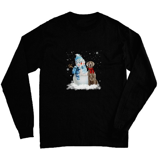Funny Weimaraner Dog Christmas Snowman Christmas Pajama Long Sleeves