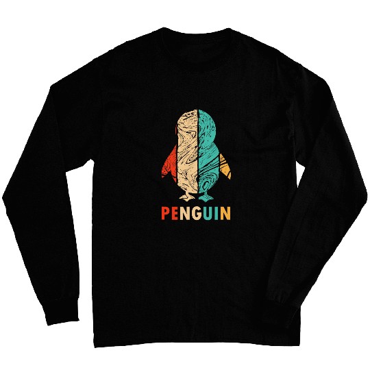 Penguin Pet Retro Emperor Sea Bird King Penguin Lover Penguin Long Sleeves